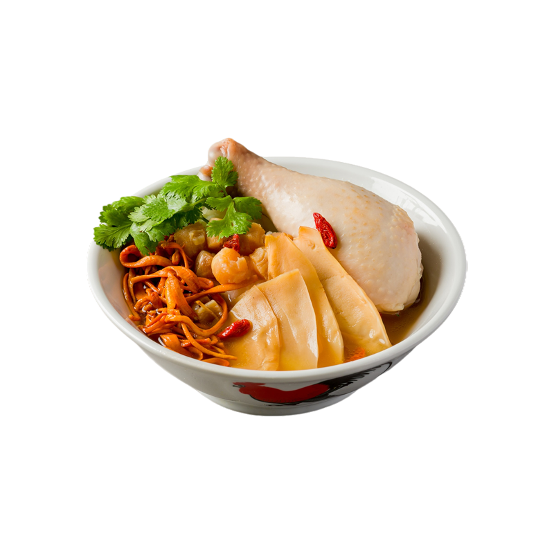 虫草花干贝鲍片炖鸡汤